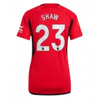 Fotbalové Dres Manchester United Luke Shaw #23 Dámské Domácí 2023-24 Krátký Rukáv